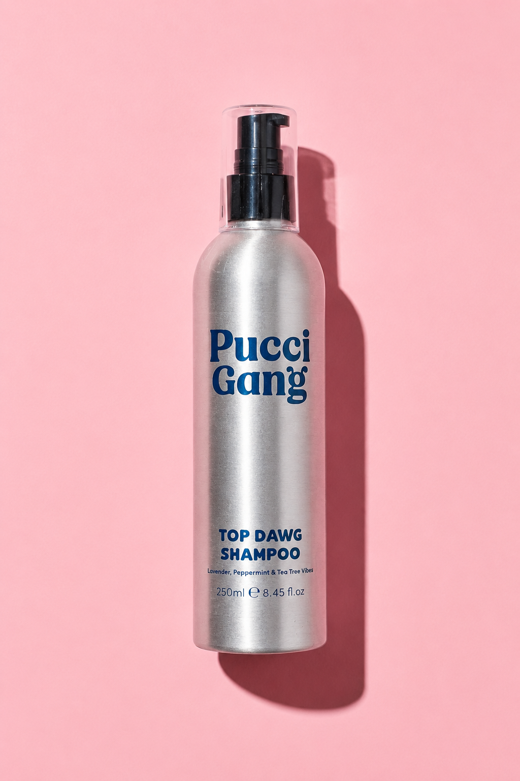 Pucci Gang Top Dawg Shampoo, Lavender, Peppermint & Tea Tree dog shampoo bottle
